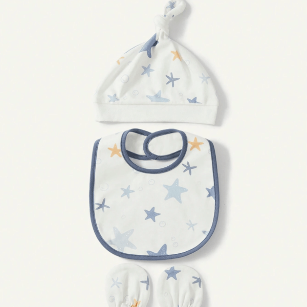 Set de saco para dormir con guantes, gorrito y babero